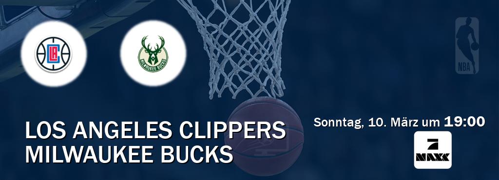Das Spiel zwischen Los Angeles Clippers und Milwaukee Bucks wird am Sonntag, 10. März um  19:00, live vom ProSieben MAXX übertragen.