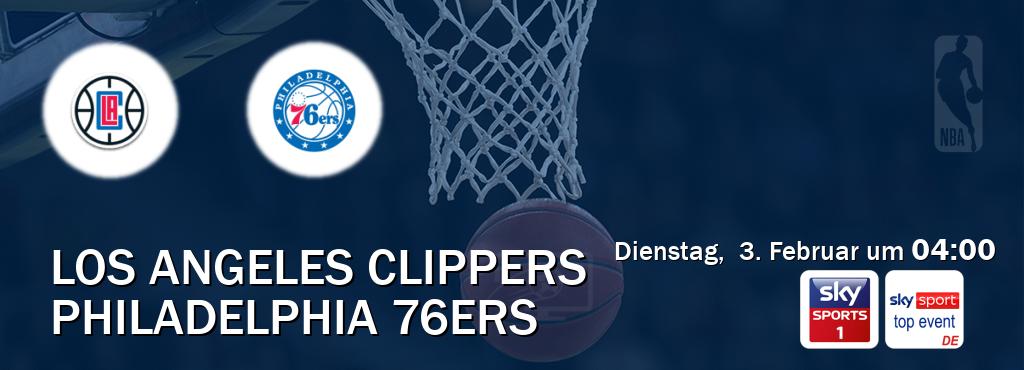 Das Spiel zwischen Los Angeles Clippers und Philadelphia 76ers wird am Dienstag,  3. Februar um  04:00, live vom Sky Sport 1 und Sky Sport Top Event übertragen.