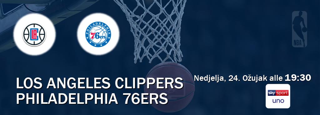 Il match Los Angeles Clippers - Philadelphia 76ers sarà trasmesso in diretta TV su Sky Sport Uno (ore 19:30)