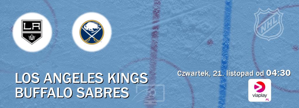 Gra między Los Angeles Kings i Buffalo Sabres transmisja na żywo w Viaplay Polska (czwartek, 21. listopad od  04:30).