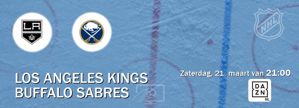 Wedstrijd tussen Los Angeles Kings en Buffalo Sabres live op tv bij DAZN (zaterdag, 21. maart van  21:00).
