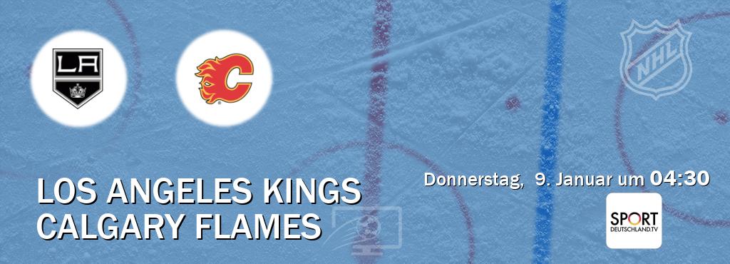 Das Spiel zwischen Los Angeles Kings und Calgary Flames wird am Donnerstag,  9. Januar um  04:30, live vom Sportdeutschland.TV übertragen.