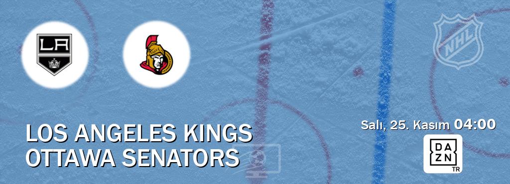 Karşılaşma Los Angeles Kings - Ottawa Senators DAZN'den canlı yayınlanacak (Salı, 25. Kasım  04:00).