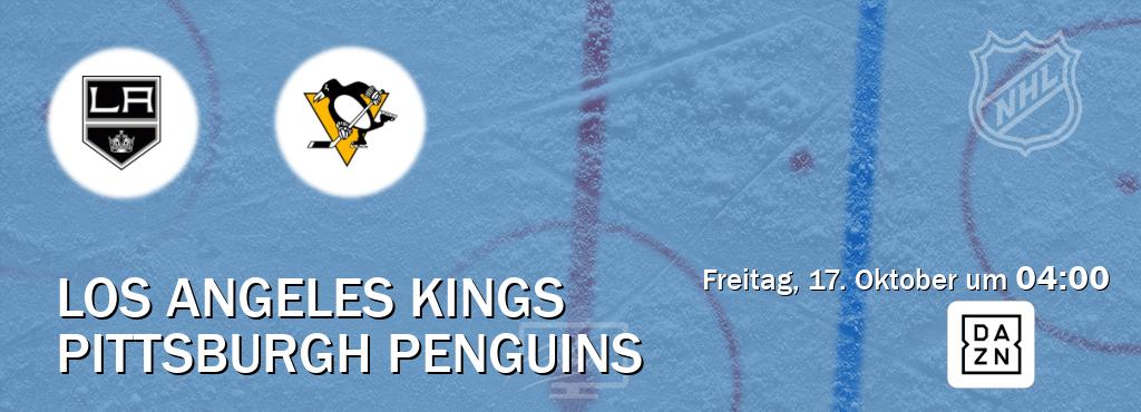 Das Spiel zwischen Los Angeles Kings und Pittsburgh Penguins wird am Freitag, 17. Oktober um 04:00, live vom DAZN übertragen. Das Spiel zwischen Los Angeles Kings und Pittsburgh Penguins wird am Freitag, 17. Oktober um 04:00, live vom DAZN übertragen.