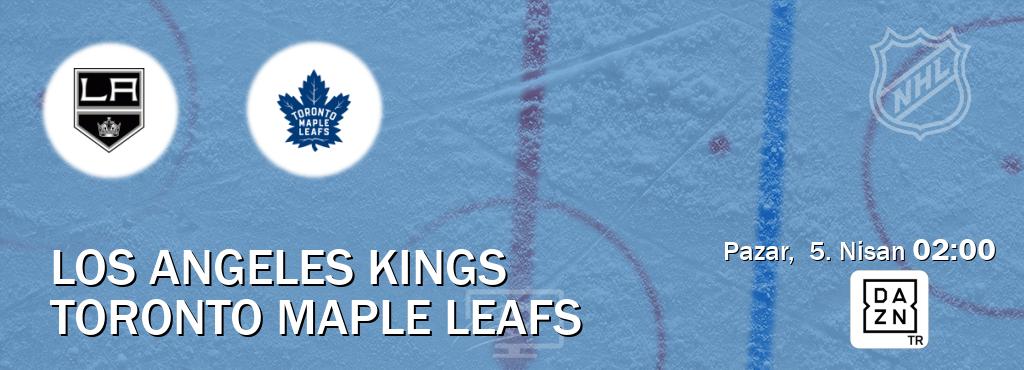 Karşılaşma Los Angeles Kings - Toronto Maple Leafs DAZN'den canlı yayınlanacak (Pazar,  5. Nisan  02:00).