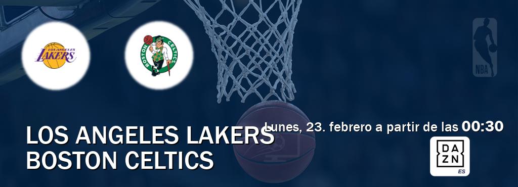 El partido entre Los Angeles Lakers y Boston Celtics será retransmitido por DAZN España (lunes, 23. febrero a partir de las 00:30). El partido entre Los Angeles Lakers y Boston Celtics será retransmitido por DAZN España (lunes, 23. febrero a partir de las 00:30).