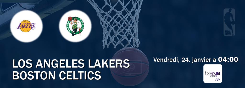 Match entre Los Angeles Lakers et Boston Celtics en direct à la beIN Sports 1 (vendredi, 24. janvier a  04:00).