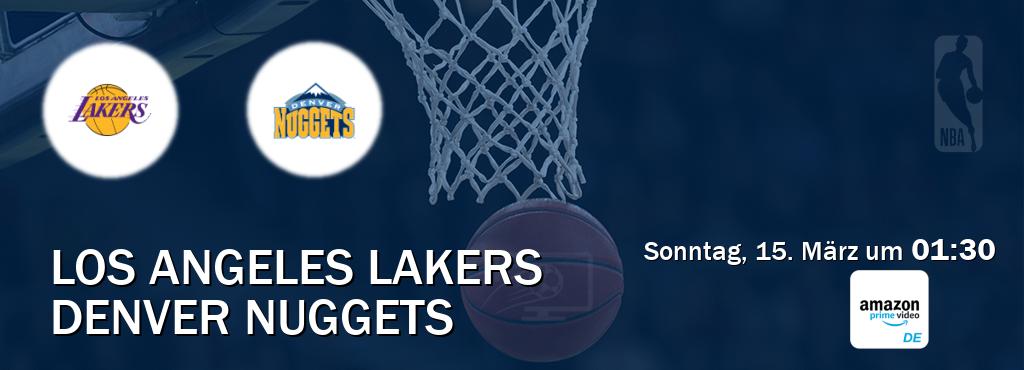 Das Spiel zwischen Los Angeles Lakers und Denver Nuggets wird am Sonntag, 15. März um 01:30, live vom Amazon Prime DE übertragen. Das Spiel zwischen Los Angeles Lakers und Denver Nuggets wird am Sonntag, 15. März um 01:30, live vom Amazon Prime DE übertragen.