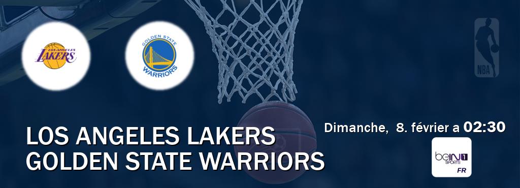 Match entre Los Angeles Lakers et Golden State Warriors en direct à la beIN Sports 1 (dimanche,  8. février a  02:30).