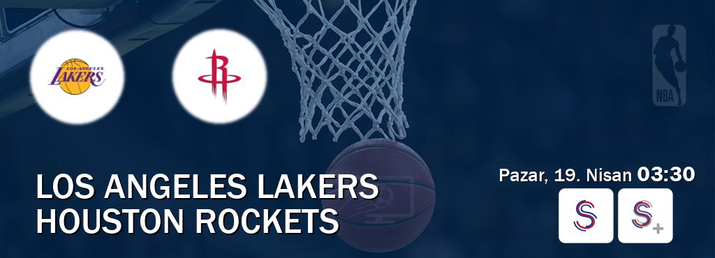 Karşılaşma Los Angeles Lakers - Houston Rockets S Sport ve S Sport +'den canlı yayınlanacak (Pazar, 19. Nisan  03:30).