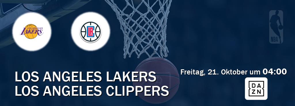 Das Spiel zwischen Los Angeles Lakers und Los Angeles Clippers wird am Freitag, 21. Oktober um  04:00, live vom DAZN übertragen.