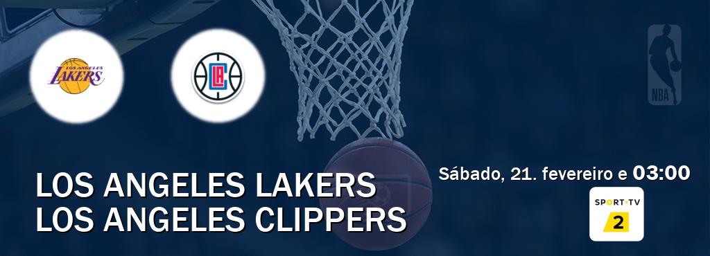 Jogo entre Los Angeles Lakers e Los Angeles Clippers tem emissão Sport TV 2 (sábado, 21. fevereiro e  03:00).