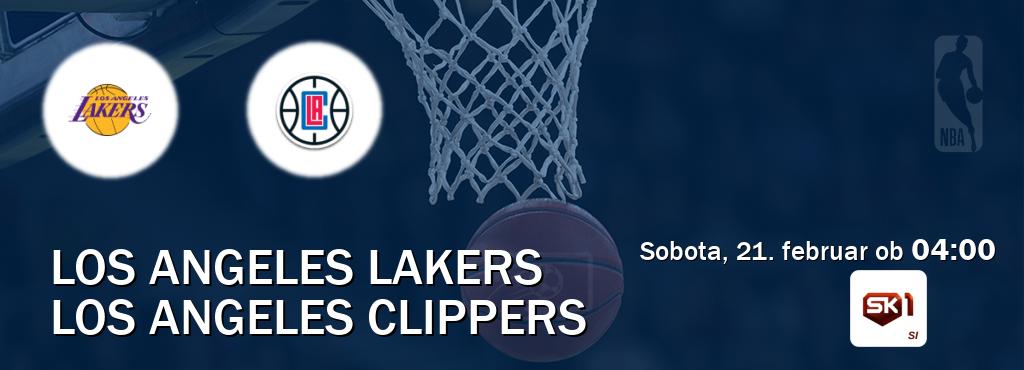 Dvoboj Los Angeles Lakers in Los Angeles Clippers s prenosom tekme v živo na Sportklub 1.