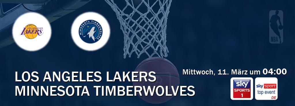 Das Spiel zwischen Los Angeles Lakers und Minnesota Timberwolves wird am Mittwoch, 11. März um 04:00, live vom Sky Sport 1 und Sky Sport Top Event übertragen. Das Spiel zwischen Los Angeles Lakers und Minnesota Timberwolves wird am Mittwoch, 11. März um 04:00, live vom Sky Sport 1 und Sky Sport Top Event übertragen.