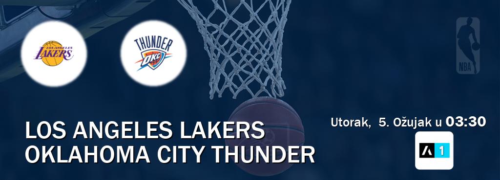 Izravni prijenos utakmice Los Angeles Lakers i Oklahoma City Thunder pratite uživo na Arena Sport 1 (Utorak,  5. Ožujak u  03:30).