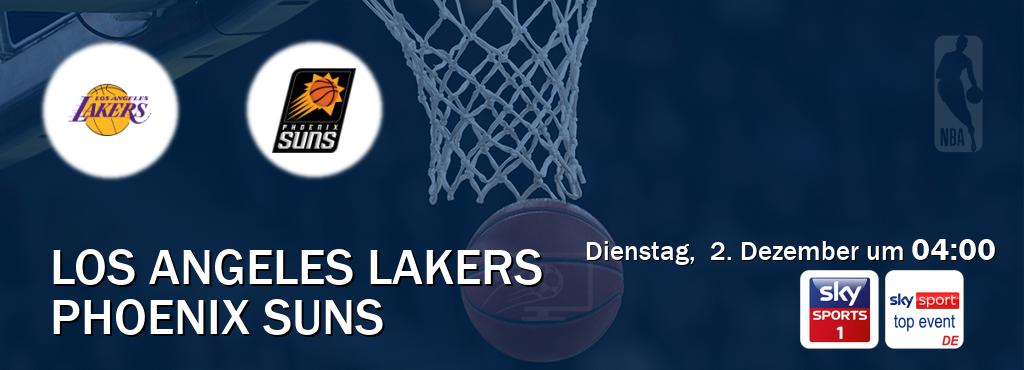 Das Spiel zwischen Los Angeles Lakers und Phoenix Suns wird am Dienstag,  2. Dezember um  04:00, live vom Sky Sport 1 und Sky Sport Top Event übertragen.
