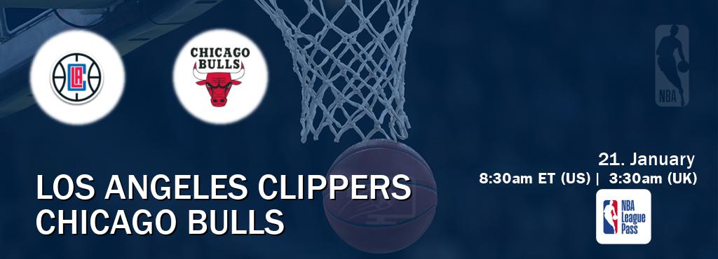 You can watch game live between Los Angeles Clippers and Chicago Bulls on NBA League Pass.