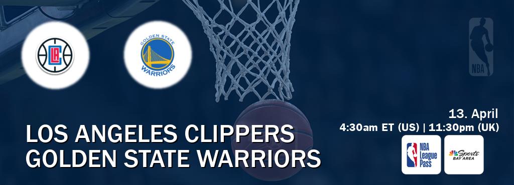 You can watch game live between Los Angeles Clippers and Golden State Warriors on NBA League Pass and NBCS Bay Area(US).