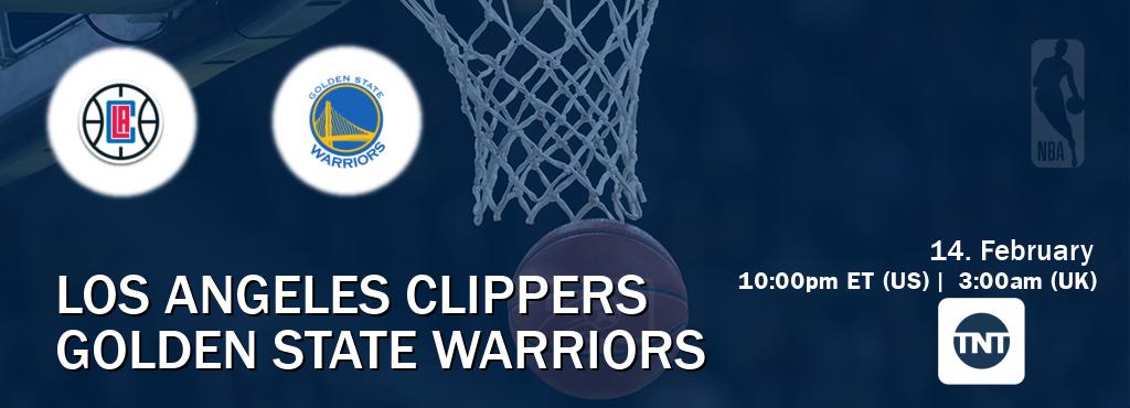 You can watch game live between Los Angeles Clippers and Golden State Warriors on TNT.