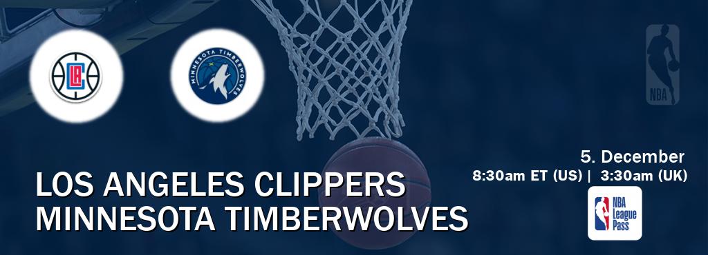 You can watch game live between Los Angeles Clippers and Minnesota Timberwolves on NBA League Pass.