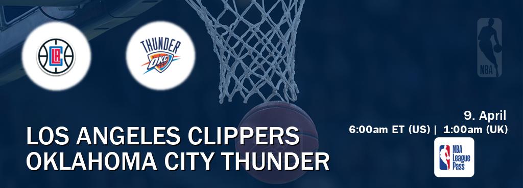 You can watch game live between Los Angeles Clippers and Oklahoma City Thunder on NBA League Pass.