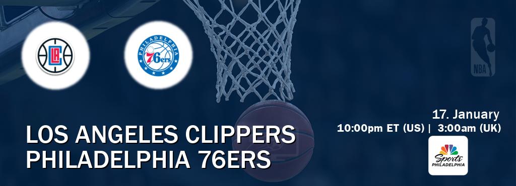 You can watch game live between Los Angeles Clippers and Philadelphia 76ers on NBCS Philadelphia.