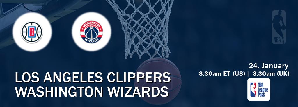 You can watch game live between Los Angeles Clippers and Washington Wizards on NBA League Pass.