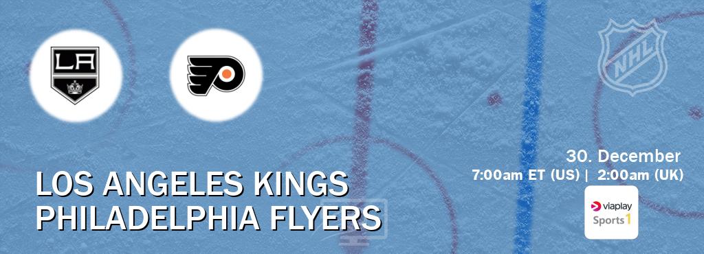 You can watch game live between Los Angeles Kings and Philadelphia Flyers on Viaplay Sports 1(UK).