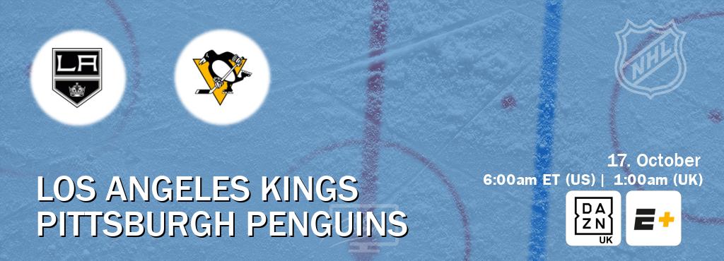 You can watch game live between Los Angeles Kings and Pittsburgh Penguins on DAZN UK(UK) and ESPN+(US). You can watch game live between Los Angeles Kings and Pittsburgh Penguins on DAZN UK(UK) and ESPN+(US).