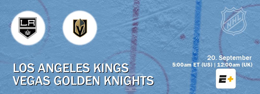 You can watch game live between Los Angeles Kings and Vegas Golden Knights on ESPN+(US). You can watch game live between Los Angeles Kings and Vegas Golden Knights on ESPN+(US).