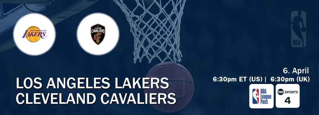 You can watch game live between Los Angeles Lakers and Cleveland Cavaliers on NBA League Pass and TNT Sports 4(UK).