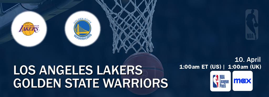 You can watch game live between Los Angeles Lakers and Golden State Warriors on NBA League Pass and Max(US).