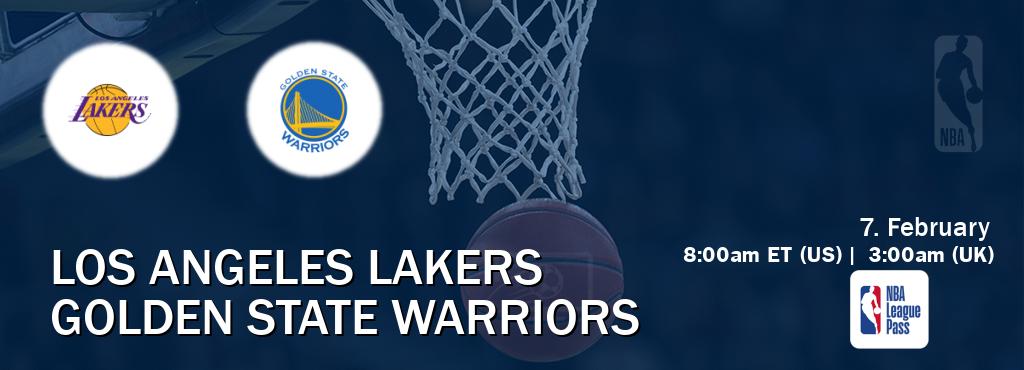 You can watch game live between Los Angeles Lakers and Golden State Warriors on NBA League Pass.