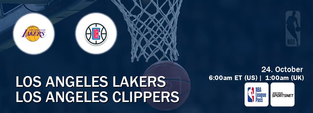 You can watch game live between Los Angeles Lakers and Los Angeles Clippers on NBA League Pass and Spectrum SportsNet(US).