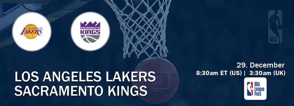 You can watch game live between Los Angeles Lakers and Sacramento Kings on NBA League Pass.