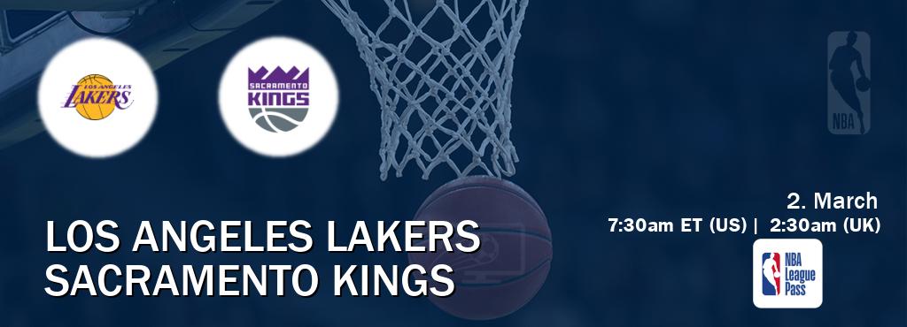 You can watch game live between Los Angeles Lakers and Sacramento Kings on NBA League Pass.