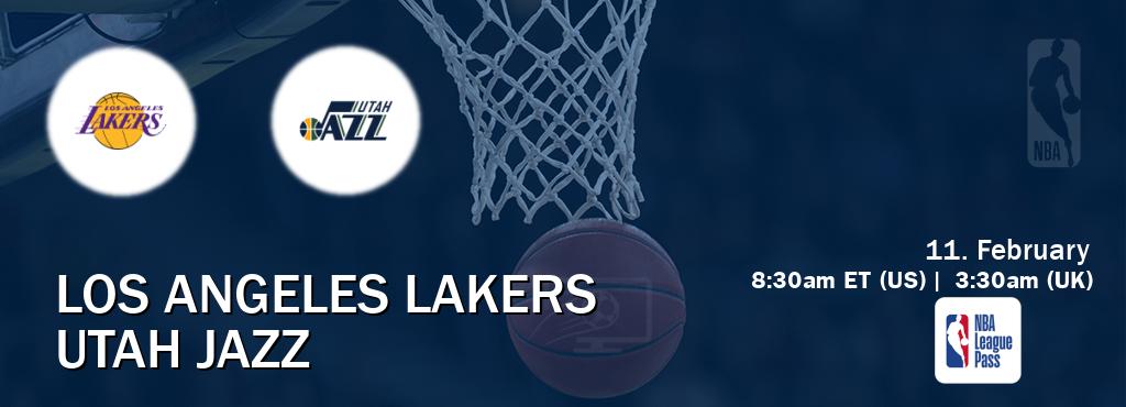 You can watch game live between Los Angeles Lakers and Utah Jazz on NBA League Pass.