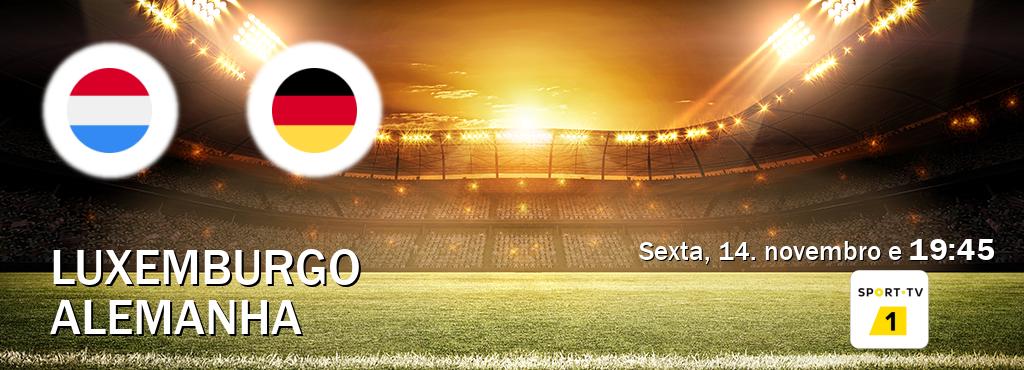 Jogo entre Luxemburgo e Alemanha tem emissão Sport TV 1 (sexta, 14. novembro e 19:45). Jogo entre Luxemburgo e Alemanha tem emissão Sport TV 1 (sexta, 14. novembro e 19:45).