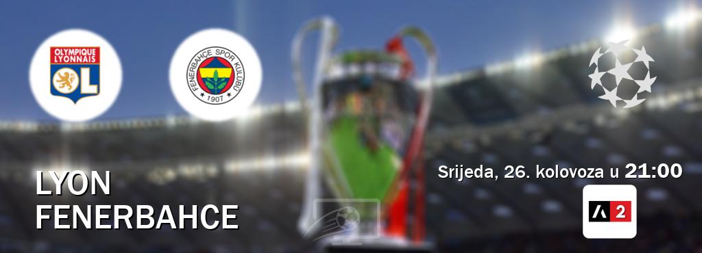 Izravni prijenos utakmice Lyon i Fenerbahce pratite uživo na Arena Sport 2 (srijeda, 26. kolovoza u 21:00). Izravni prijenos utakmice Lyon i Fenerbahce pratite uživo na Arena Sport 2 (srijeda, 26. kolovoza u 21:00).