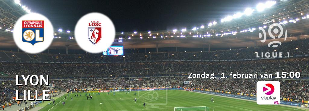 Wedstrijd tussen Lyon en Lille live op tv bij Viaplay Nederland (zondag,  1. februari van  15:00).