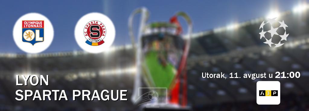Izravni prijenos utakmice Lyon i Sparta Prague pratite uživo na Arena Premium 3 (utorak, 11. avgust u 21:00). Izravni prijenos utakmice Lyon i Sparta Prague pratite uživo na Arena Premium 3 (utorak, 11. avgust u 21:00).