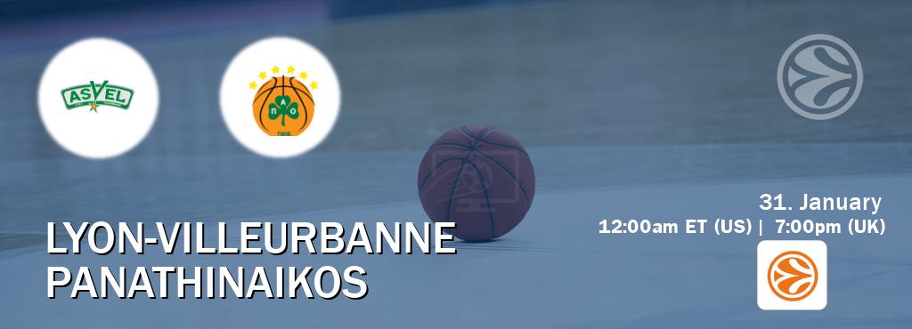 You can watch game live between Lyon-Villeurbanne and Panathinaikos on EuroLeague TV. You can watch game live between Lyon-Villeurbanne and Panathinaikos on EuroLeague TV.