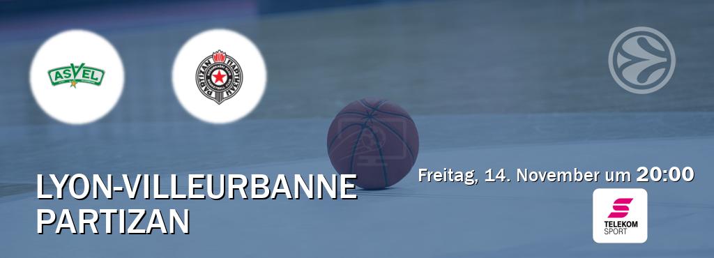 Das Spiel zwischen Lyon-Villeurbanne und Partizan wird am Freitag, 14. November um  20:00, live vom Magenta Sport übertragen.