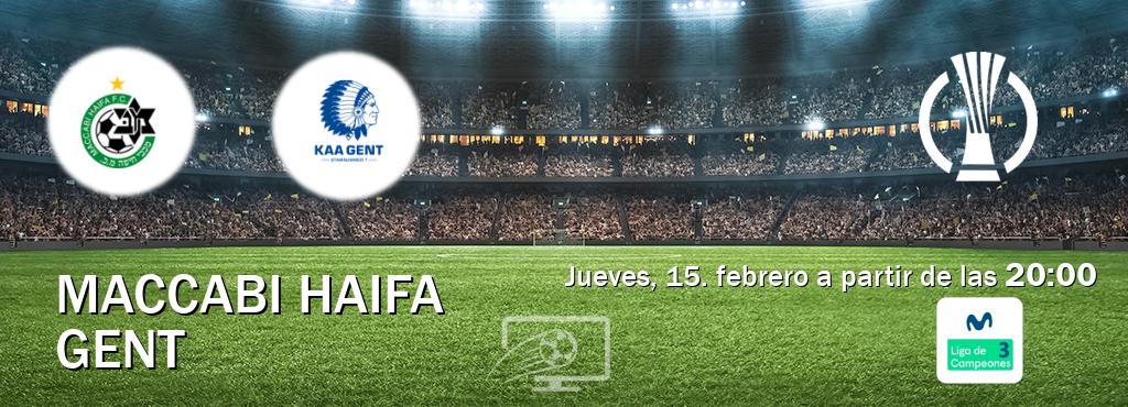 El partido entre Maccabi Haifa y Gent será retransmitido por Movistar Liga de Campeones 3 (jueves, 15. febrero a partir de las  20:00).