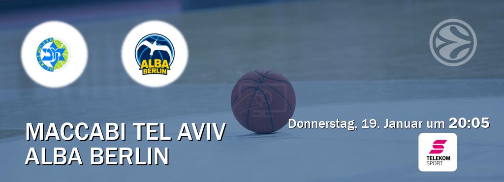 Das Spiel zwischen Maccabi Tel Aviv und Alba Berlin wird am Donnerstag, 19. Januar um  20:05, live vom Magenta Sport übertragen.