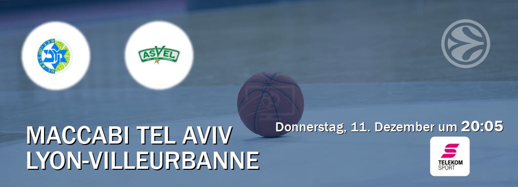 Das Spiel zwischen Maccabi Tel Aviv und Lyon-Villeurbanne wird am Donnerstag, 11. Dezember um  20:05, live vom Magenta Sport übertragen.