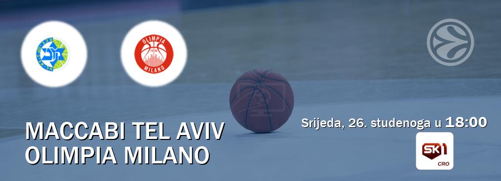Izravni prijenos utakmice Maccabi Tel Aviv i Olimpia Milano pratite uživo na Sportklub 1 (srijeda, 26. studenoga u 18:00). Izravni prijenos utakmice Maccabi Tel Aviv i Olimpia Milano pratite uživo na Sportklub 1 (srijeda, 26. studenoga u 18:00).