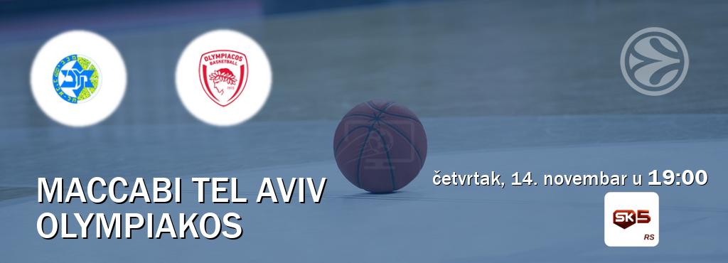 Izravni prijenos utakmice Maccabi Tel Aviv i Olympiakos pratite uživo na Sportklub 5 (četvrtak, 14. novembar u  19:00).