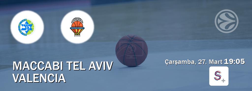 Karşılaşma Maccabi Tel Aviv - Valencia S Sport +'den canlı yayınlanacak (Çarşamba, 27. Mart  19:05).