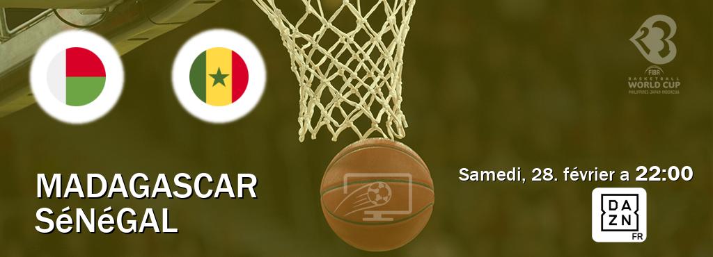 Match entre Madagascar et Sénégal en direct à la DAZN (samedi, 28. février a  22:00).